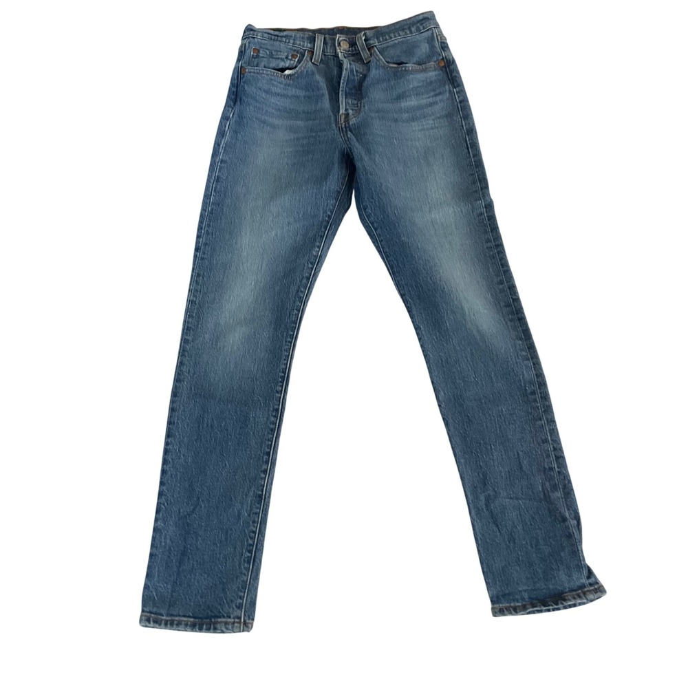 Levi's 501 Skinny Jeans Women 26 Blue Medium Wash Button Fly Denim